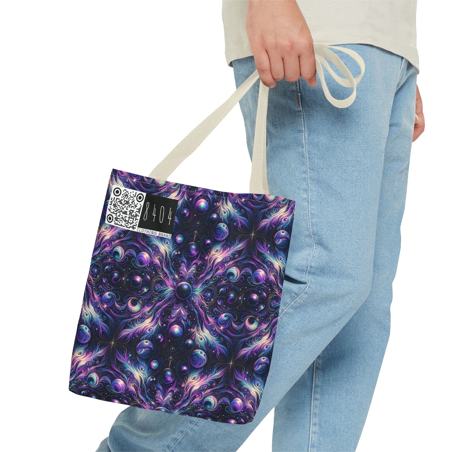 Galactic Hues Tech-Forward Cosmic Fusion Tote Bag - 8404 Design-41