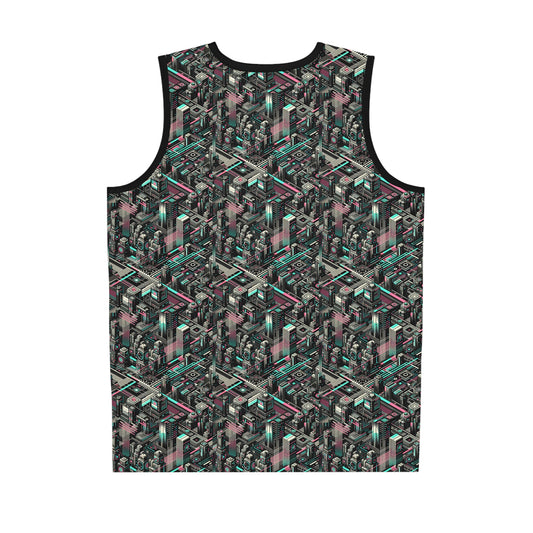 Digital Dreamland Tech-Inspired Streetwear Basketball Jersey - 8404 Design-51