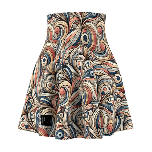 Modern Minimalism Minimalist Tech Women's Skater Skirt - 8404 Design-63