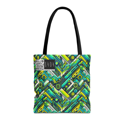 Tech-Infused Neon Tech-Forward Streetwear Tote Bag - 8404 Design-52