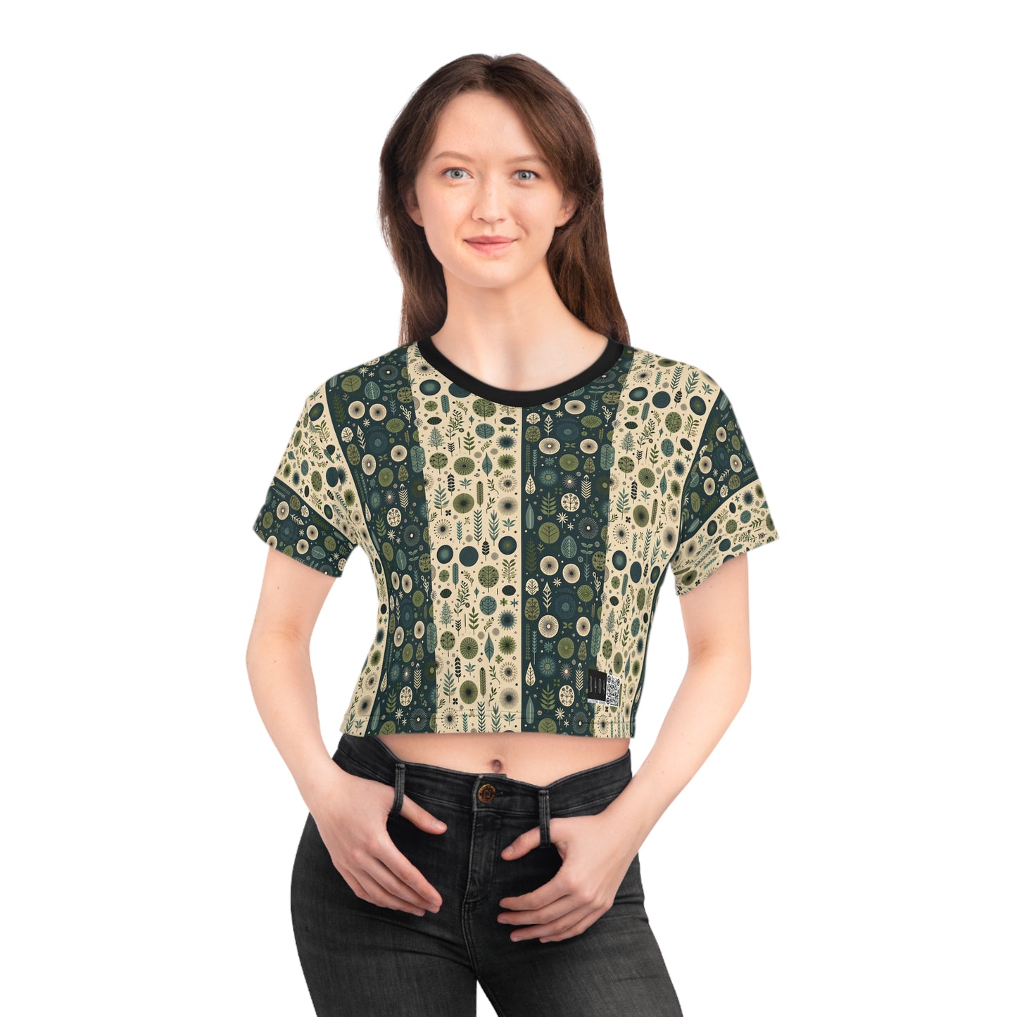 Sustainable Street Utility Sustainable Tech Streetwear Crop Tee - 8404 Design-62
