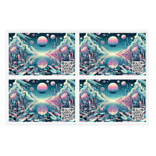 Digital Dreamscapes Digitally-Inspired Streetwear With a Dreamy, Surreal Twist Sticker Sheets - 8404 Design-61