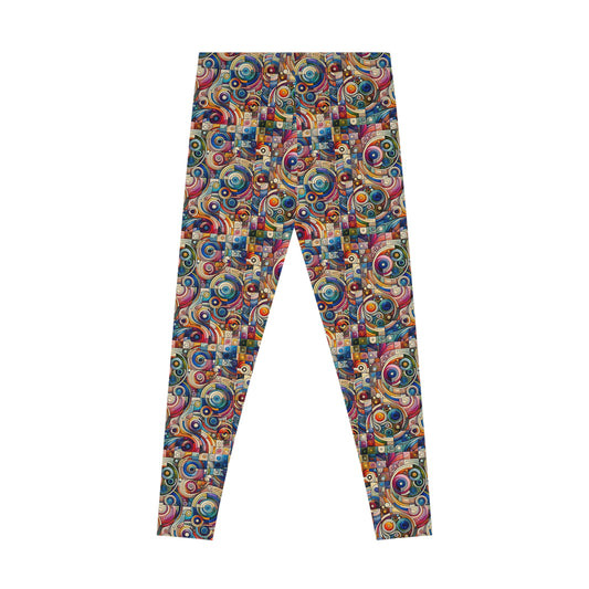 Digital Artistic Expression Artistic Streetwear Stretch Leggings - 8404 Design-49