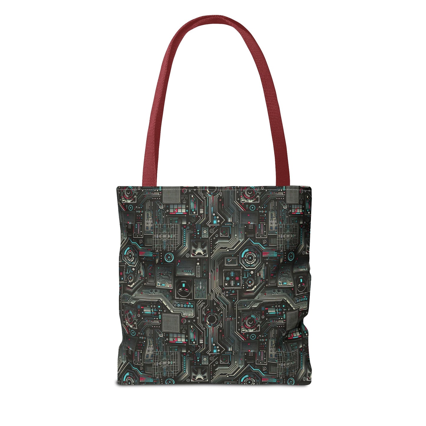 Tech Noir Aesthetics Sleek Tech Streetwear Tote Bag - 8404 Design-52