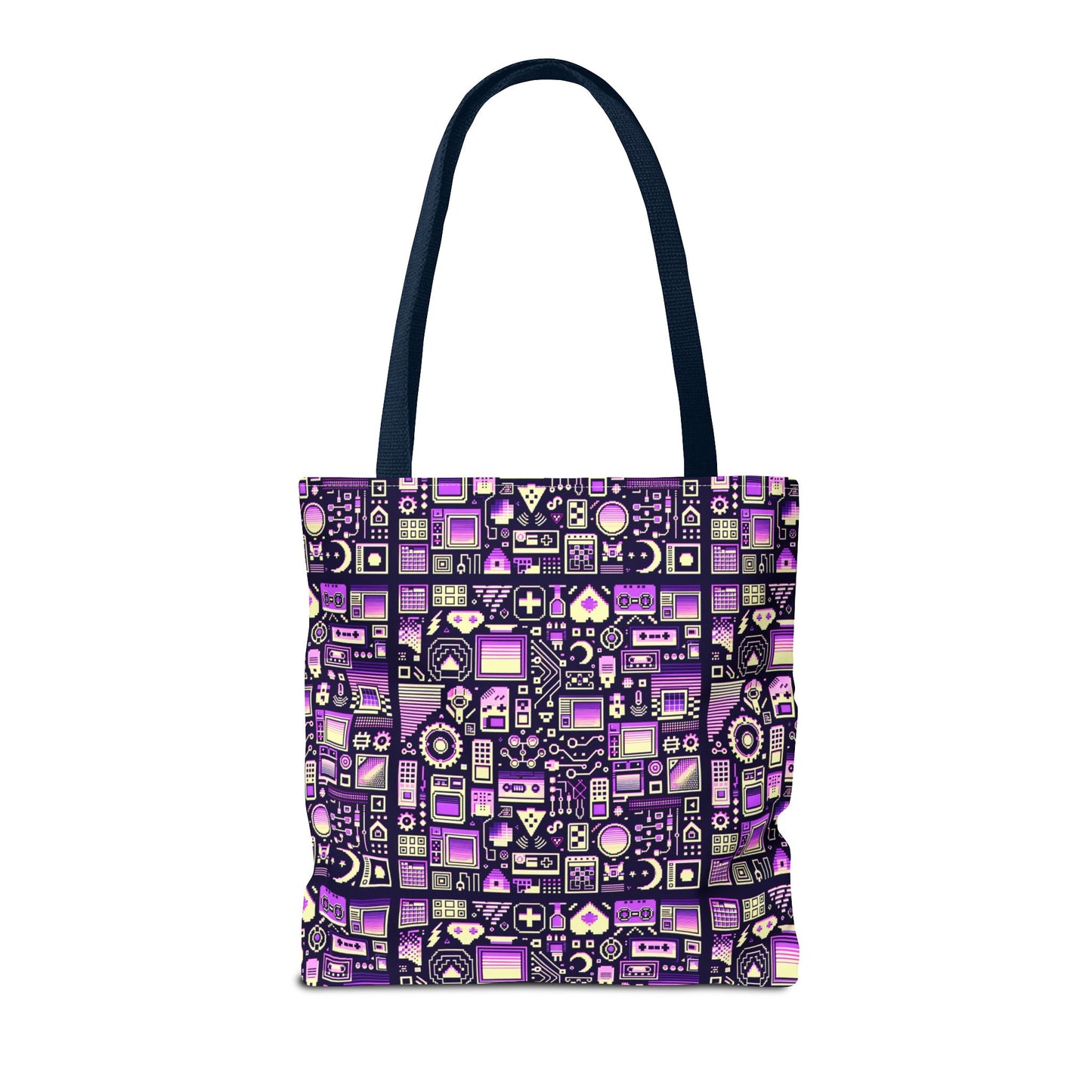 Digital Nostalgia Remix Modern Vintage Fusion Tote Bag - 8404 Design-54