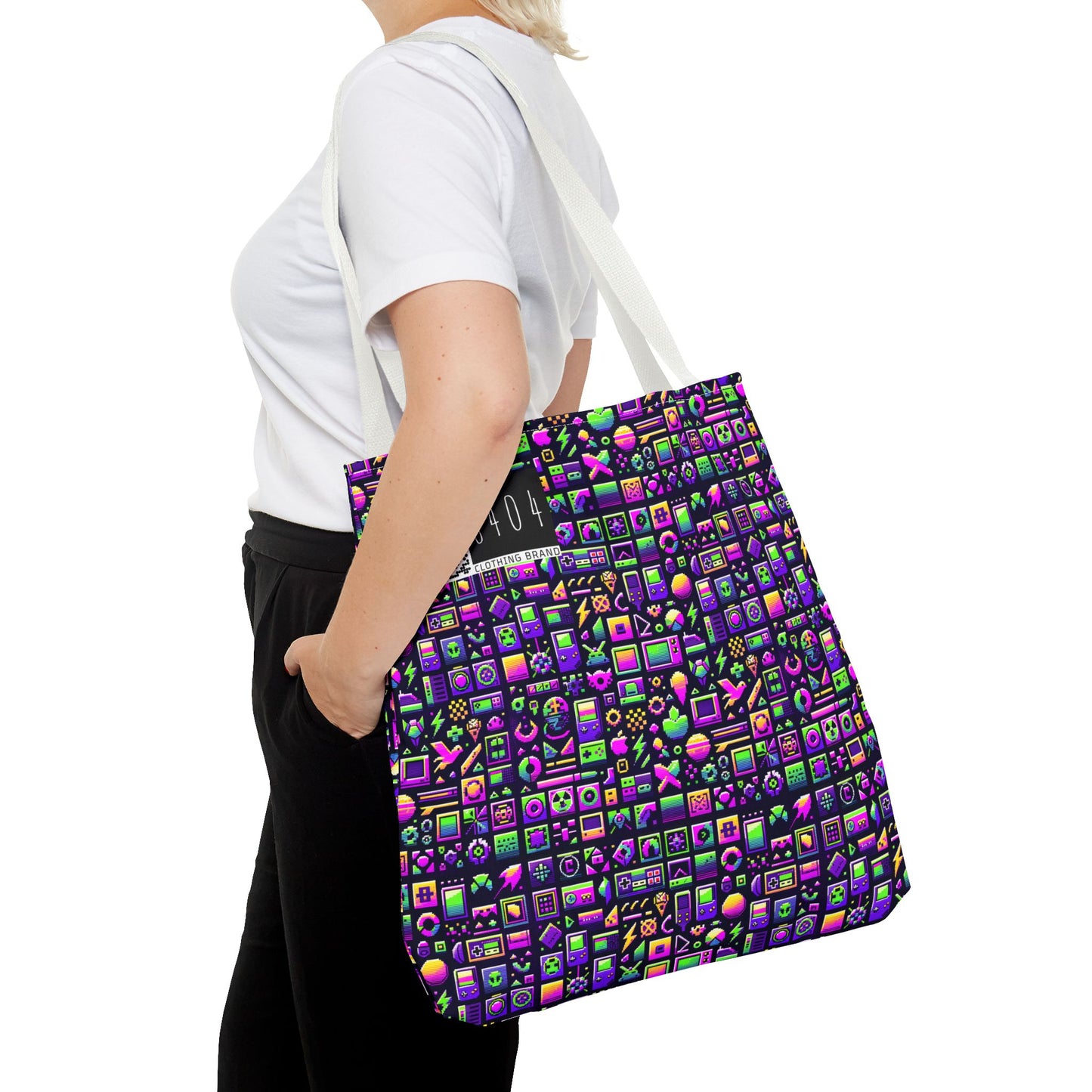 Digital Nostalgia Remix Modern Vintage Fusion Tote Bag - 8404 Design-49