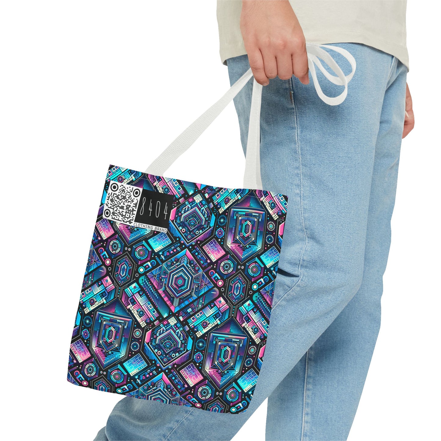 Digital Dreamland Futuristic Tech Aesthetic Tote Bag - 8404 Design-46