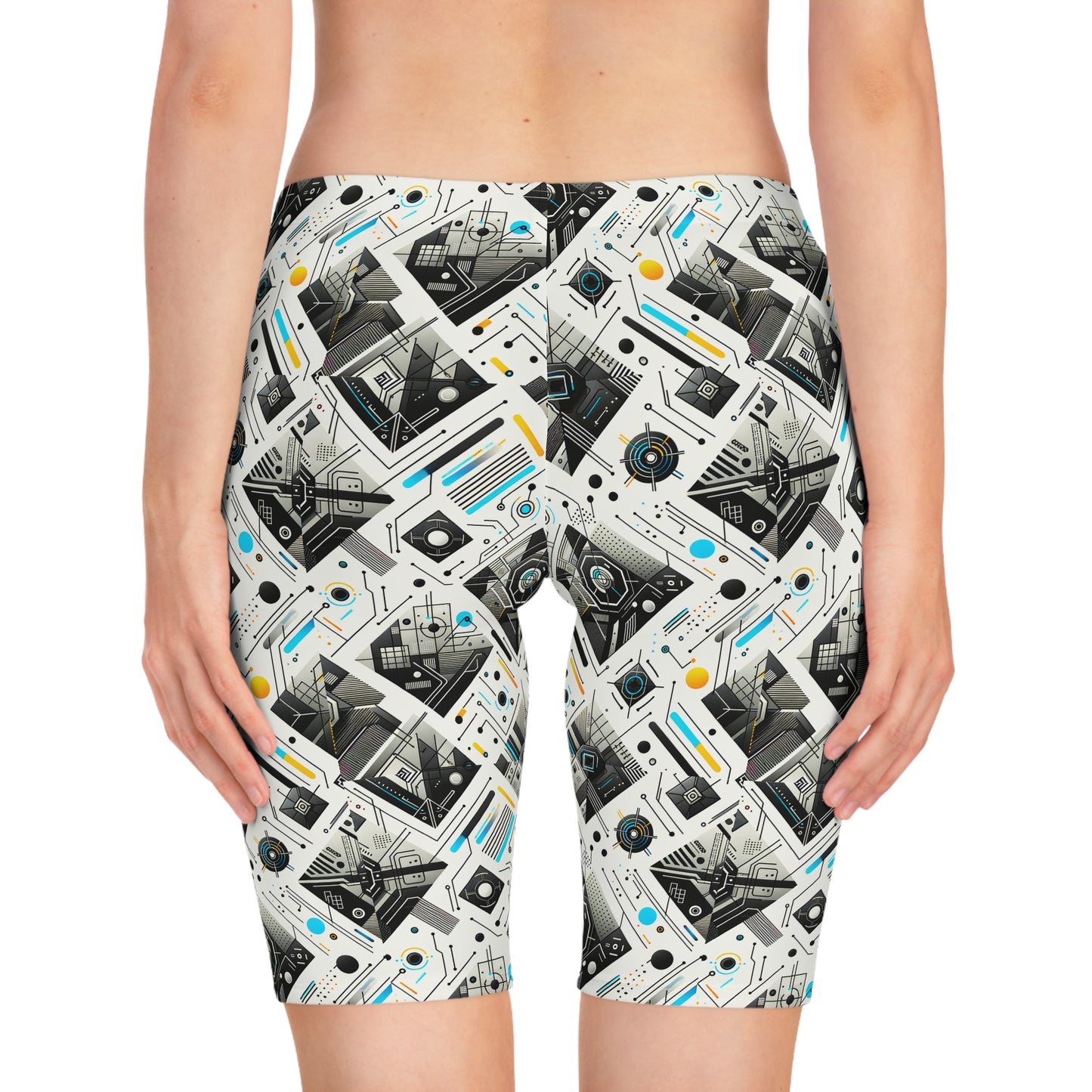 Tech Minimalism Minimalist Tech Women's Bike Shorts - 8404 Design-47
