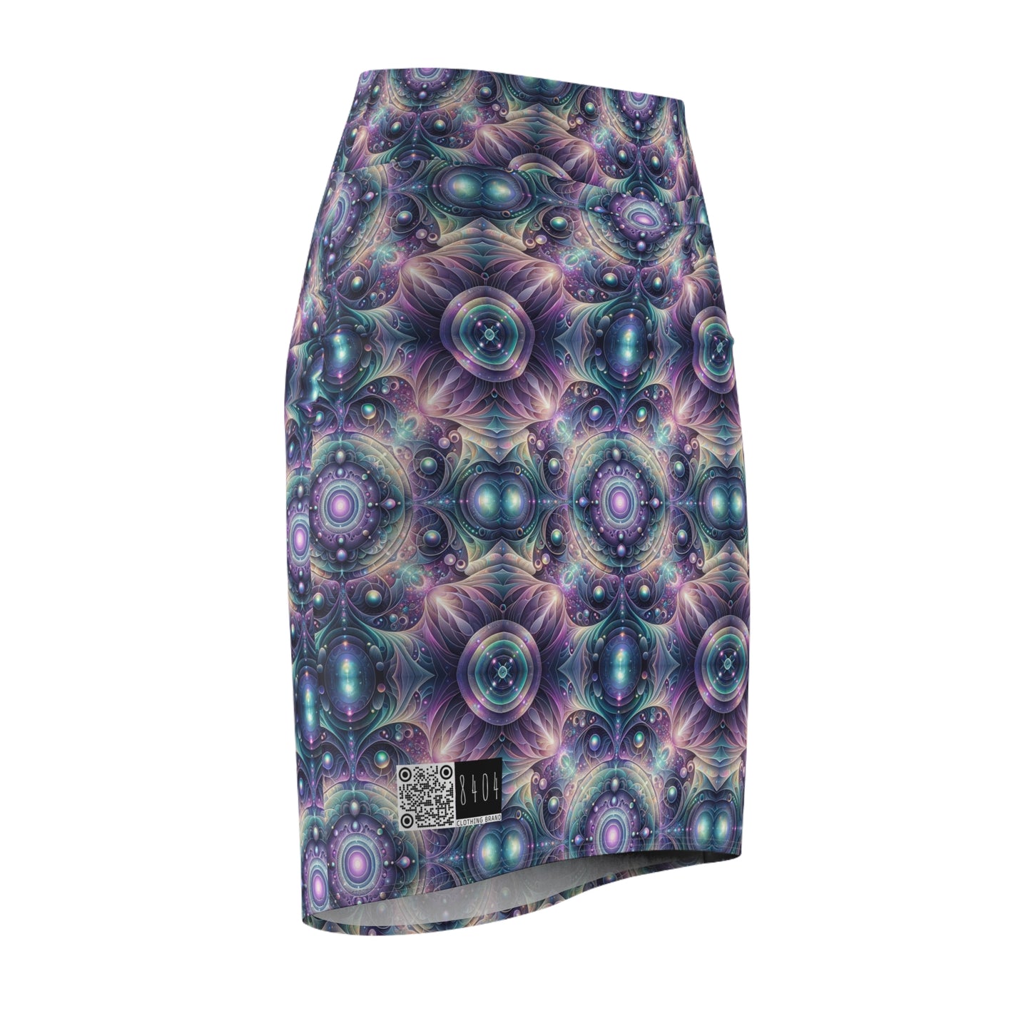 Iridescent Tech Fusion Tech-Forward Streetwear Women's Pencil Skirt - 8404 Design-61