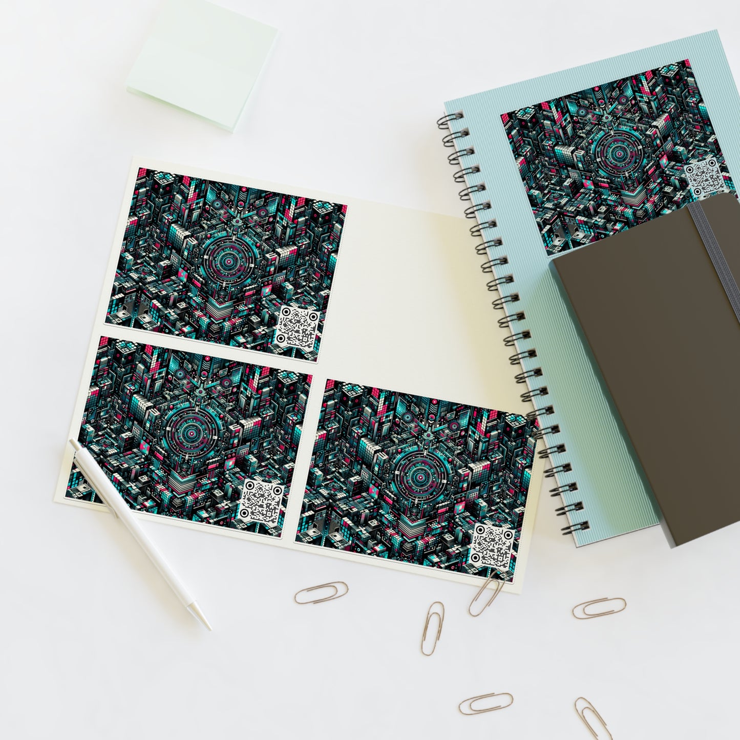 Digital Rebellion Tech-Inspired Streetwear Sticker Sheets - 8404 Design-54