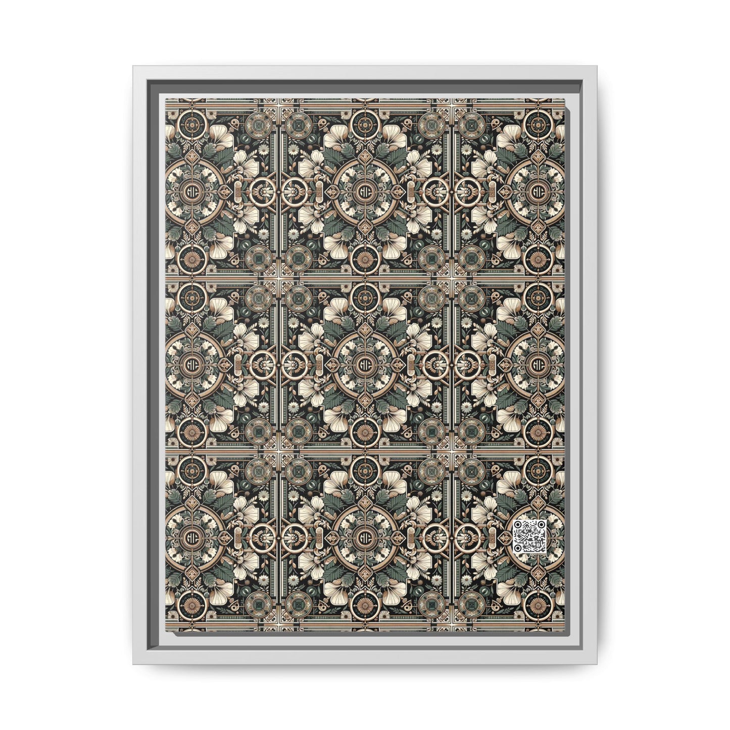 Cyber Garden Party Tech Garden Extravaganza Matte Canvas, Framed (multi-Color) - 8404 Design-66 A