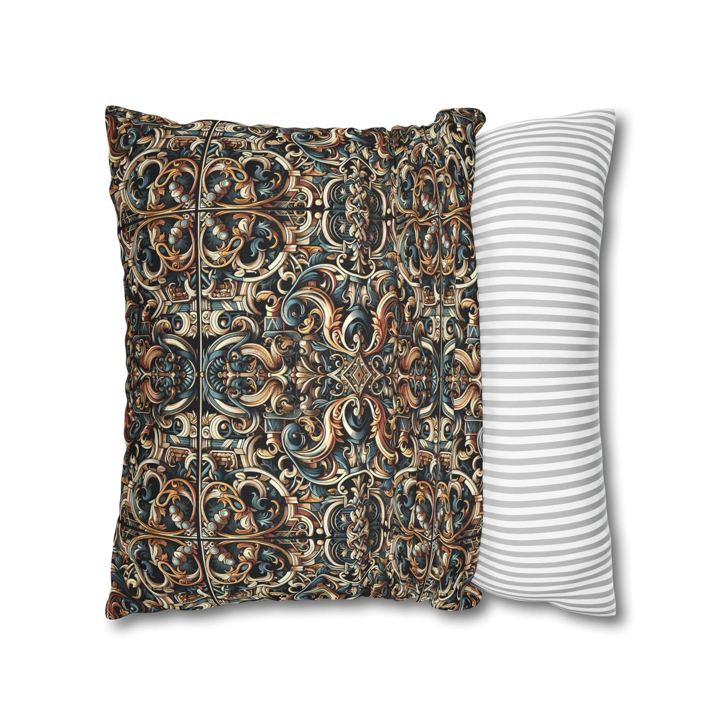 Urban Renaissance Historical Fusion With Street Edge Spun Polyester Square Pillowcase - 8404 Design-59