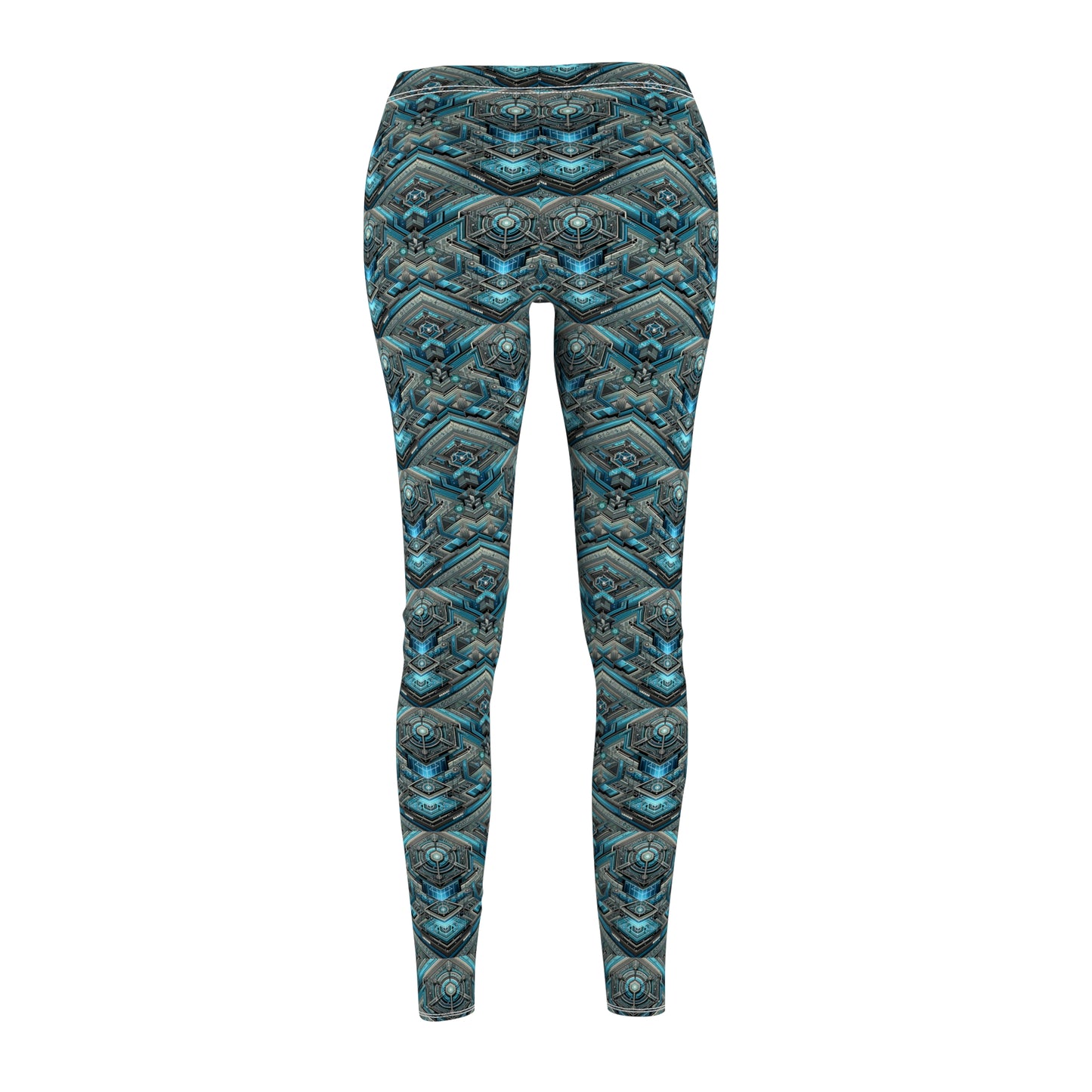 Tech-Infused Futurism Sleek Tech Edge Women's Cut & Sew Casual Leggings - 8404 Design-49