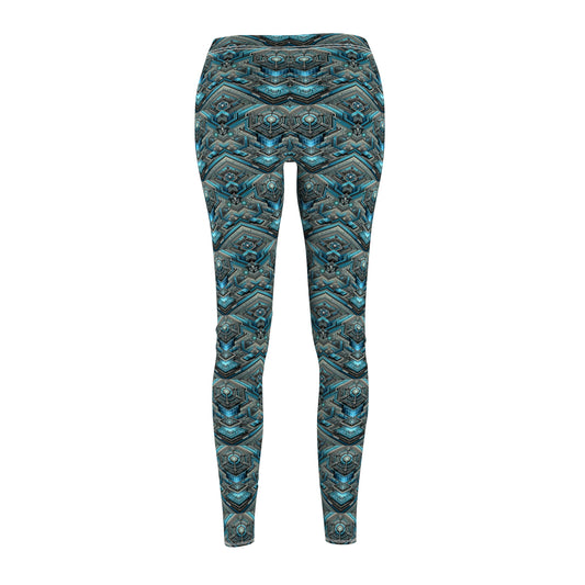 Tech-Infused Futurism Sleek Tech Edge Women's Cut & Sew Casual Leggings - 8404 Design-49