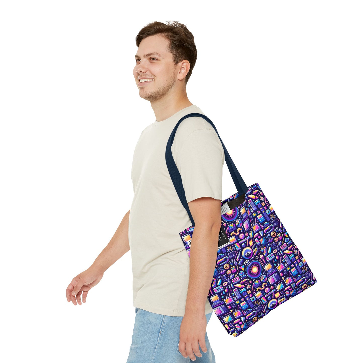 Digital Nostalgia Modern Retro Fusion Tote Bag - 8404 Design-64