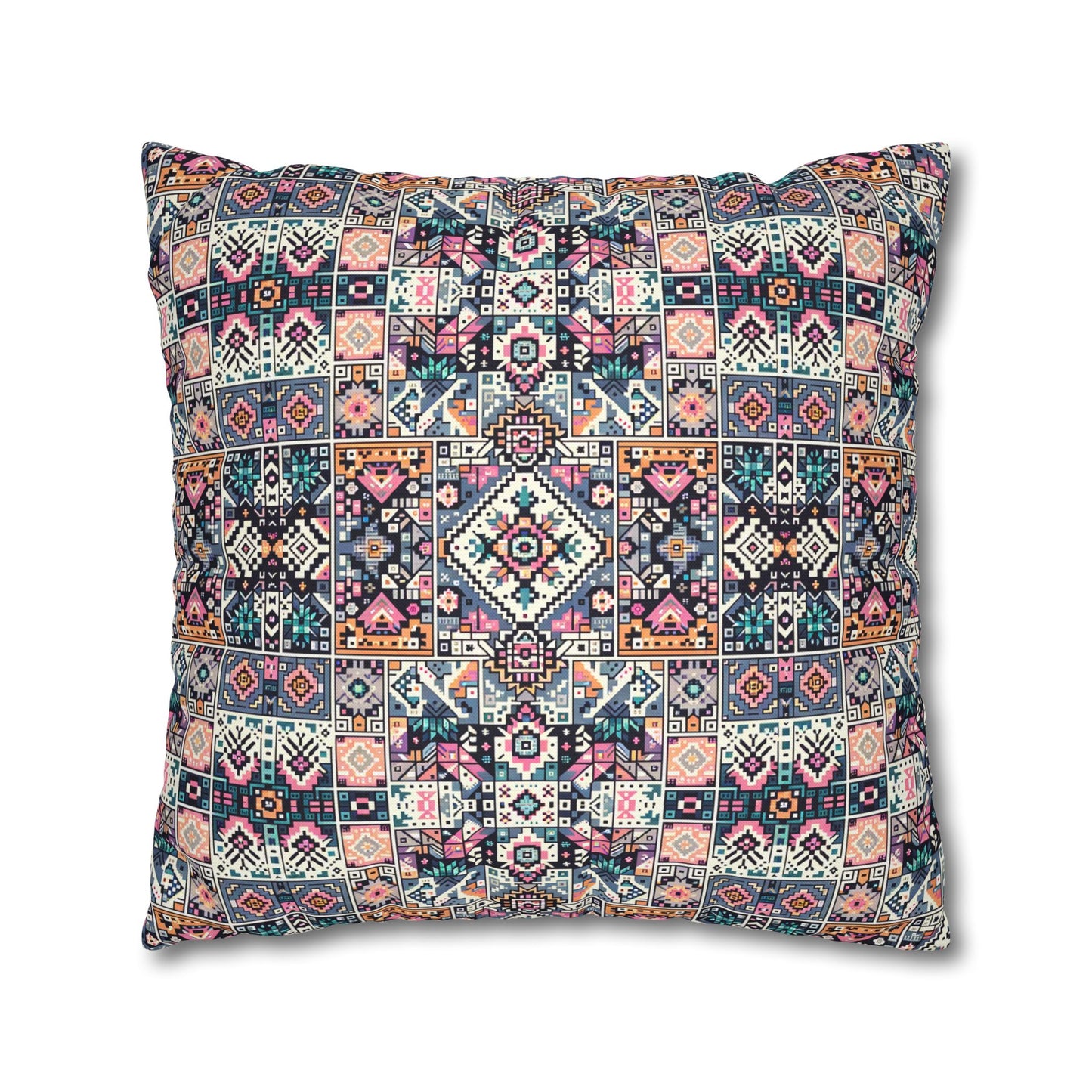 Spun Polyester Square Pillowcase - 8404 Design-02