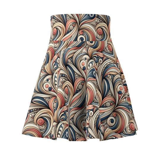 Modern Minimalism Minimalist Tech Women's Skater Skirt - 8404 Design-63