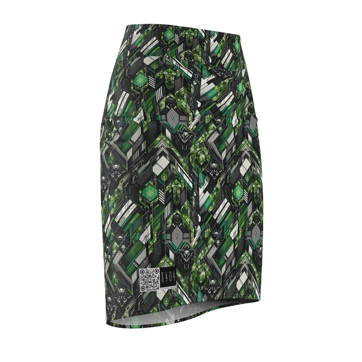 Tech Camo Fusion Tech-Forward Streetwear With a Futuristic Edge Women's Pencil Skirt - 8404 Design-58