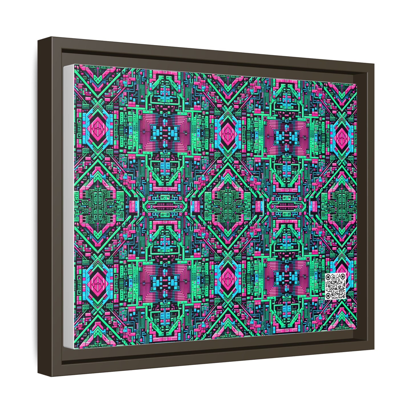 Digital Glitch Vibes Tech-Inspired Streetwear Matte Canvas, Framed (multi-Color) - 8404 Design-71 A