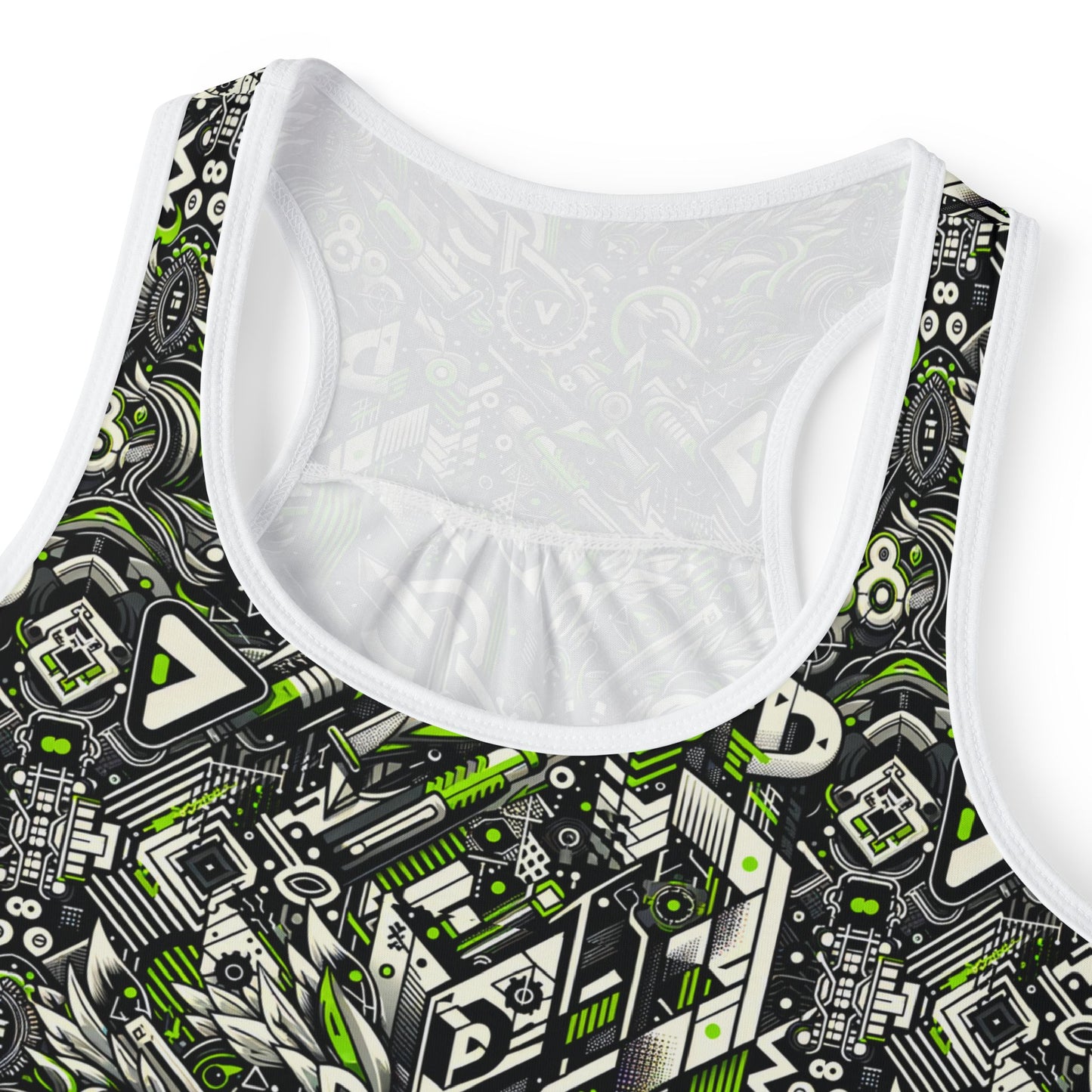 Graffiti Tech Fusion Bold Streetwear Fusion Women's Tank Top - 8404 Design-59
