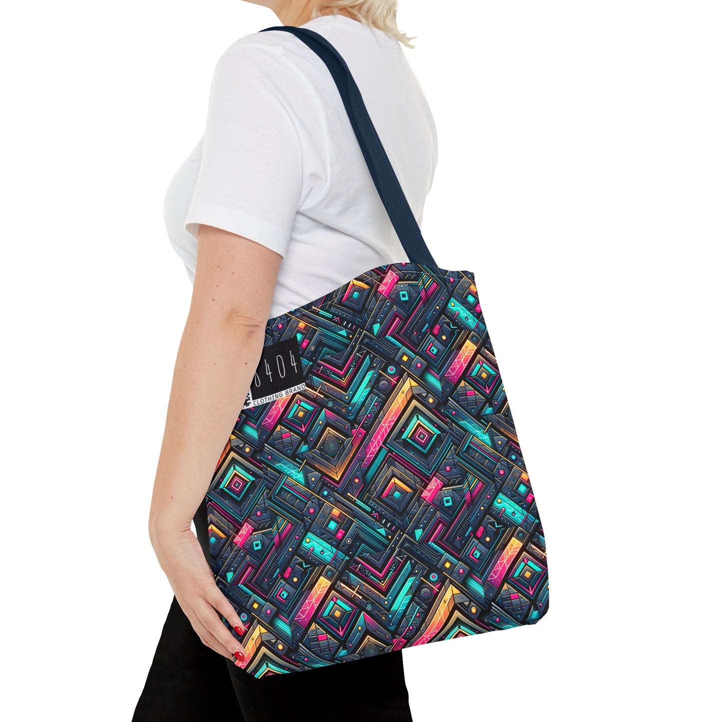 Tech-Inspired Graphics Cyberpunk Cool Tote Bag - 8404 Design-67