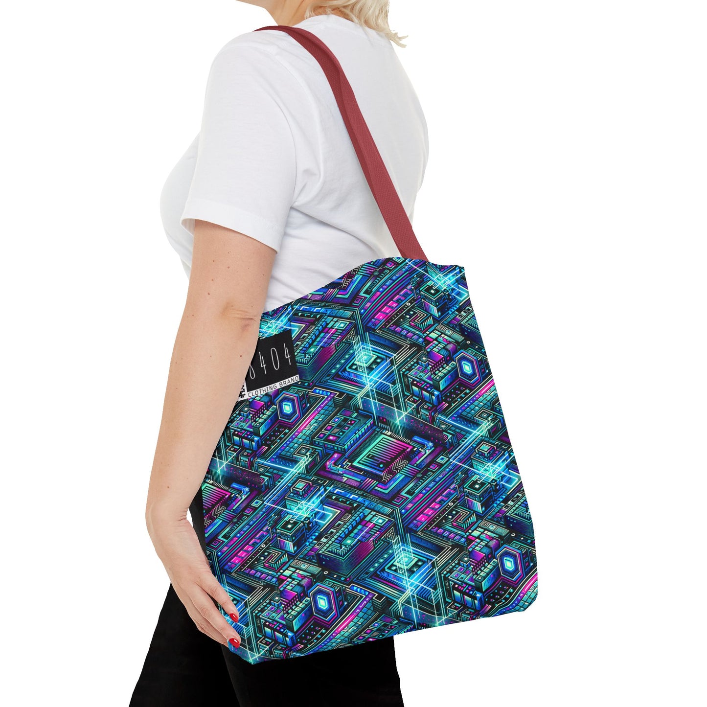 Digital Dreamland Futuristic Tech Aesthetic Tote Bag - 8404 Design-42