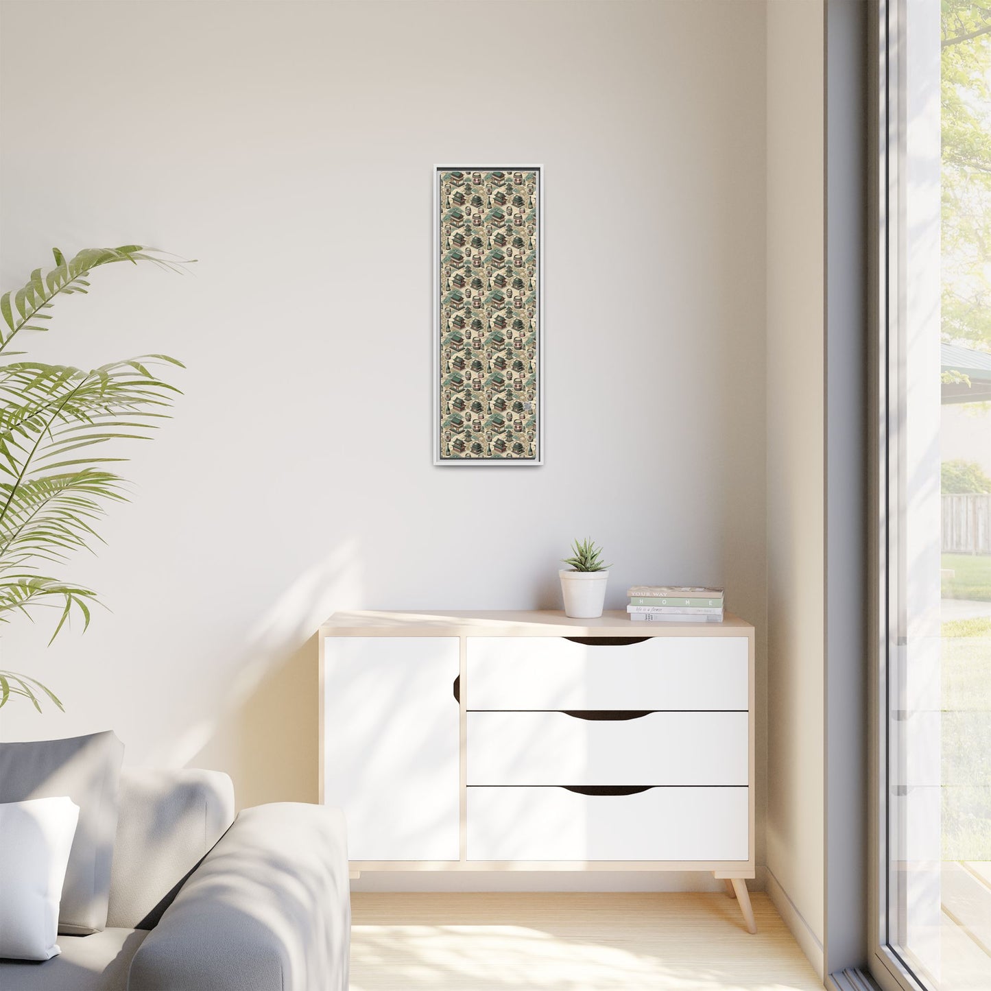 Cultural Artisanal Fusion Contemporary Cultural Elegance Matte Canvas, Framed (multi-Color) - 8404 Design-68 B