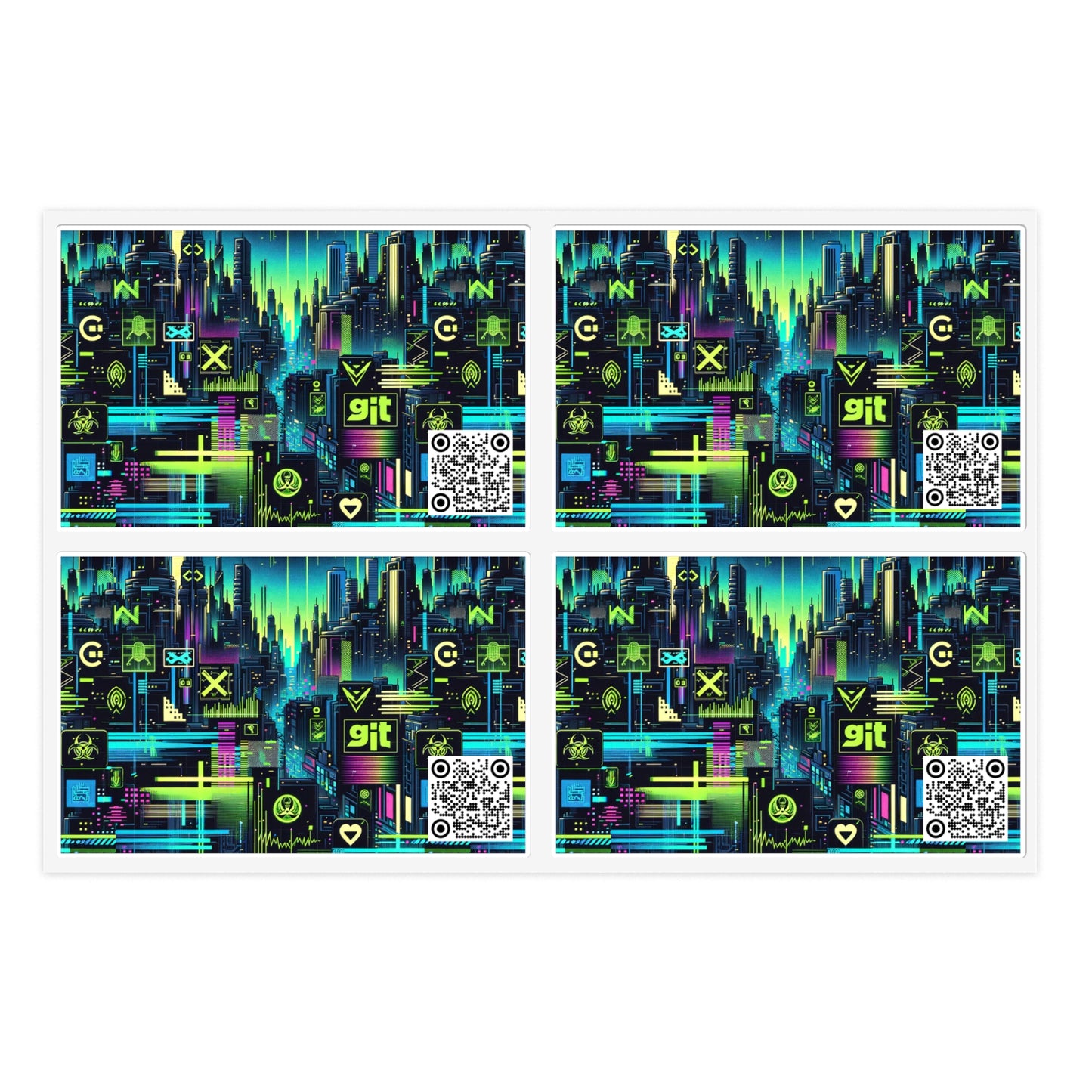 Digital Dystopia Tech Noir Sticker Sheets - 8404 Design-55