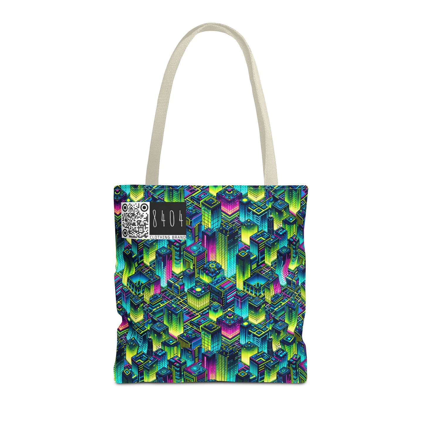 Tech-Infused Neon Tech-Forward Streetwear Tote Bag - 8404 Design-65