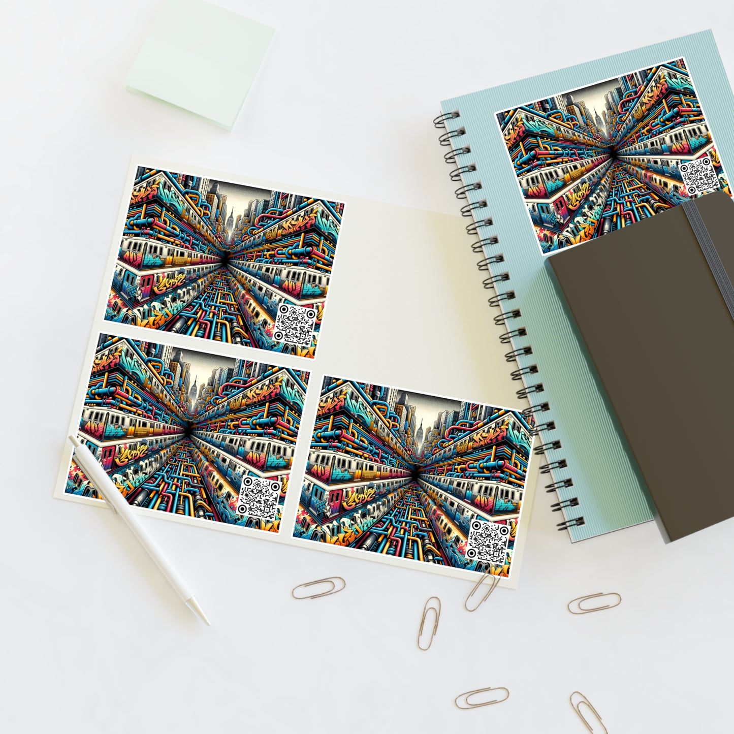 Retro Graffiti Revival Retro Urban Street Art Sticker Sheets - 8404 Design-41