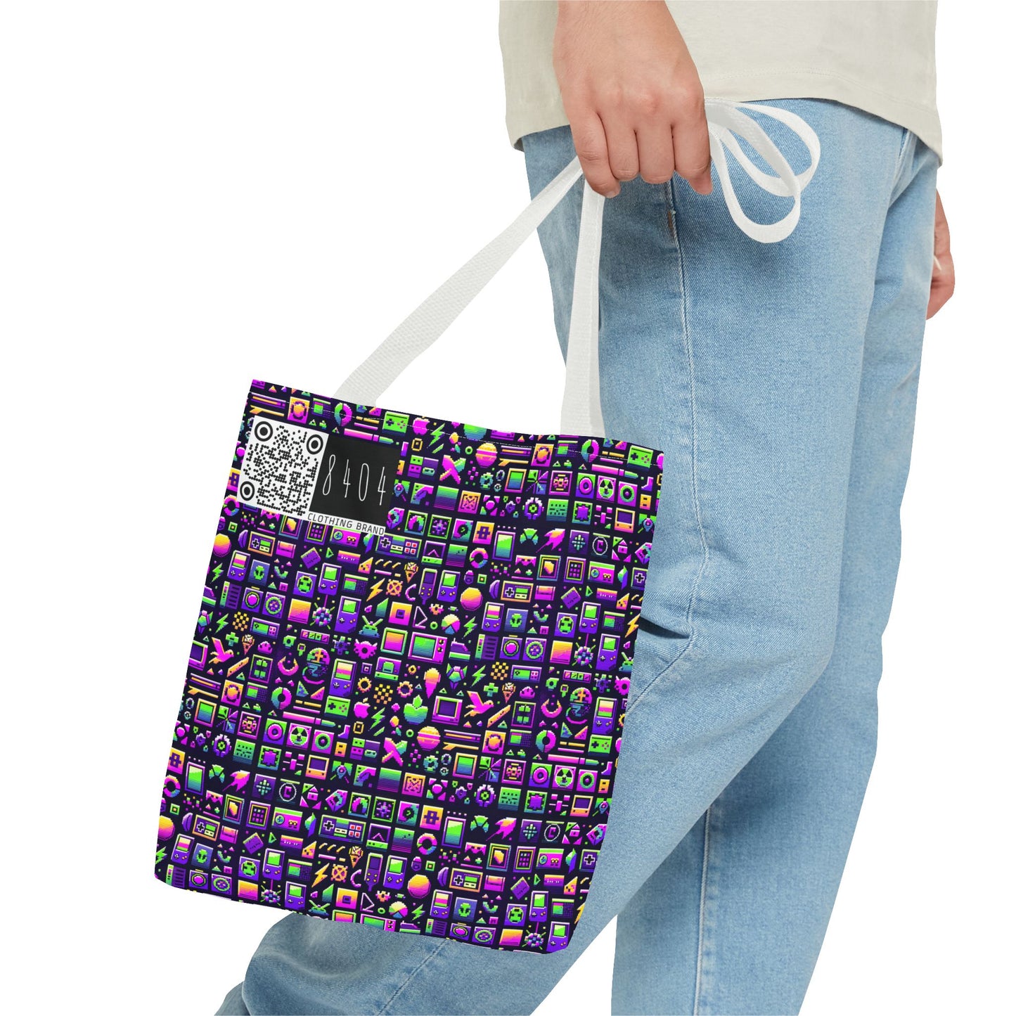 Digital Nostalgia Remix Modern Vintage Fusion Tote Bag - 8404 Design-49