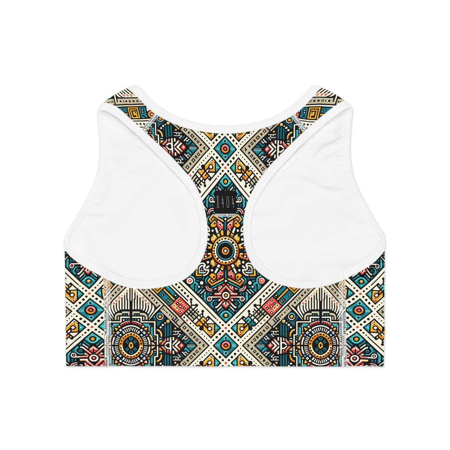 Cultural Fusion Tech Blend of Cultural Heritage With Tech-Inspired Elements Sports Bra - 8404 Design-64