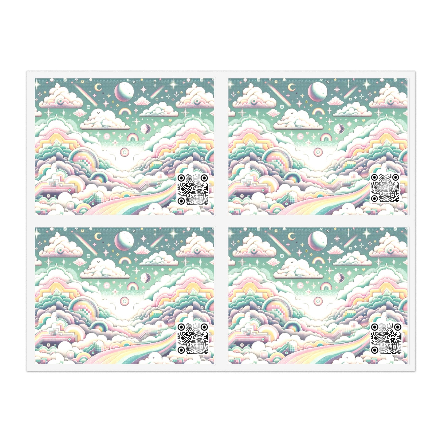 Digital Dreamland Whimsical and Nostalgic Streetwear With a Digital Twist Sticker Sheets - 8404 Design-65