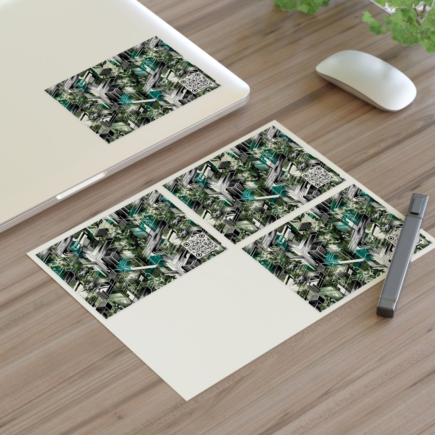 Tech Camo Fusion Tech-Forward Streetwear With a Futuristic Edge Sticker Sheets - 8404 Design-64