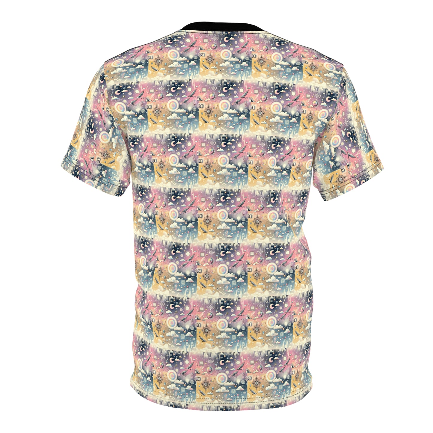 Digital Dreamland Whimsical and Nostalgic Streetwear With a Digital Twist Unisex Cut & Sew Tee - 8404 Design-69