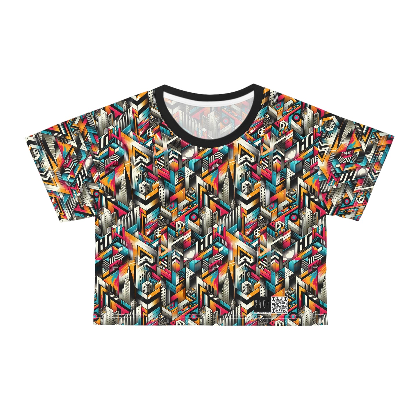 Graffiti Revival Urban Street Art Crop Tee - 8404 Design-62
