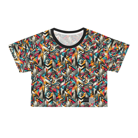 Graffiti Revival Urban Street Art Crop Tee - 8404 Design-62