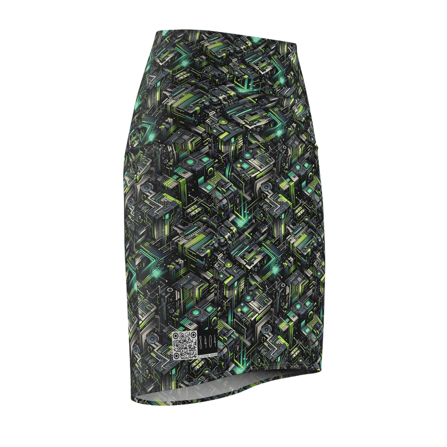 Tech-Infused Graphics Tech-Forward Streetwear Women's Pencil Skirt - 8404 Design-47