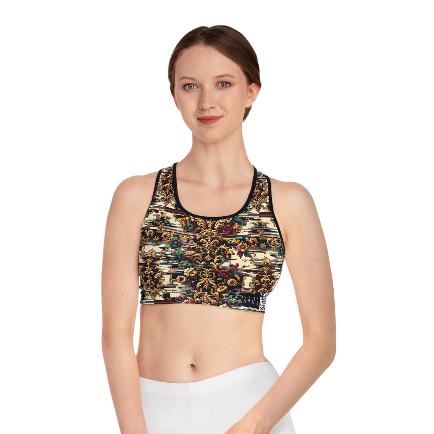 Digital Renaissance Modern Baroque Fusion Sports Bra - 8404 Design-63