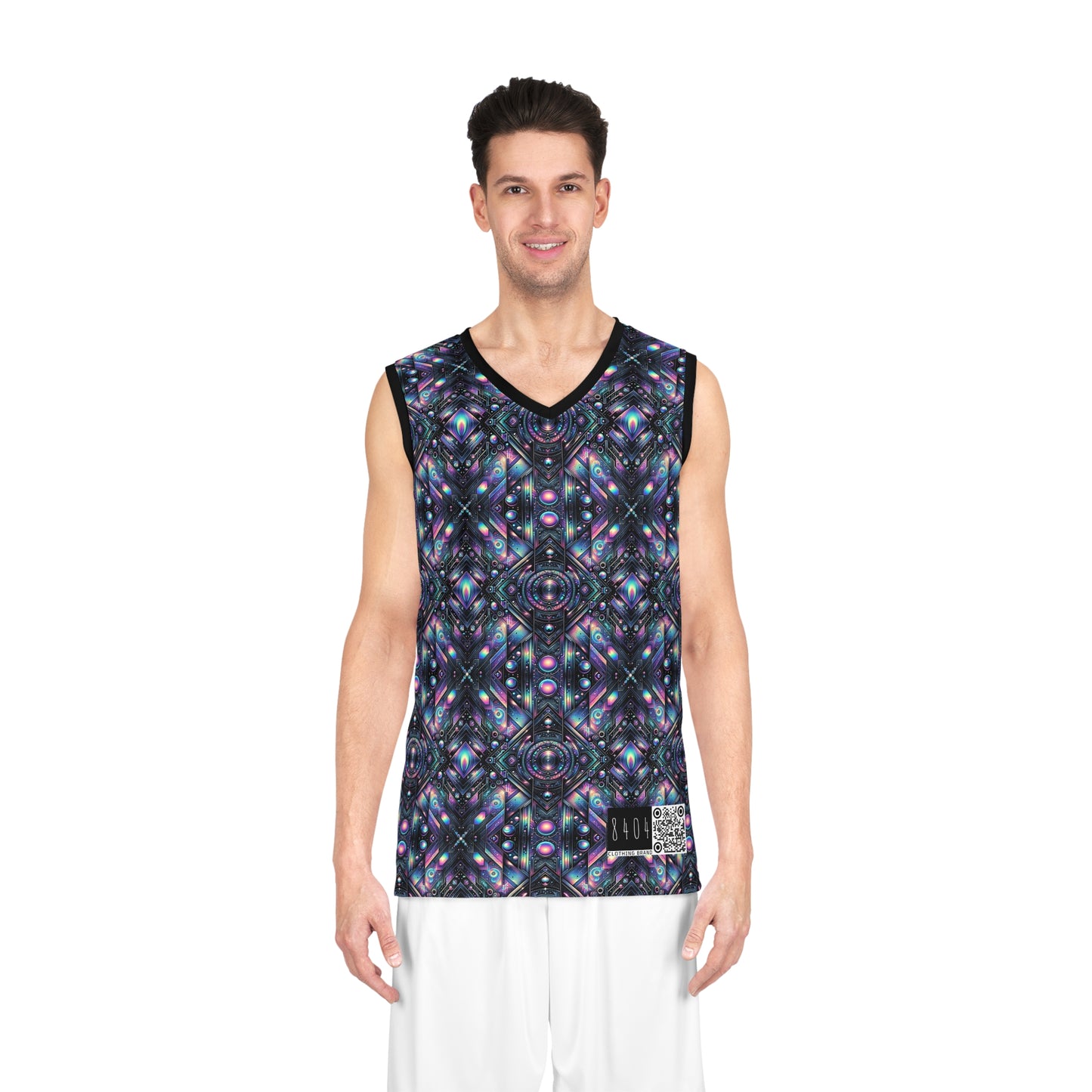 Galactic Hues Tech-Forward Cosmic Fusion Basketball Jersey - 8404 Design-58