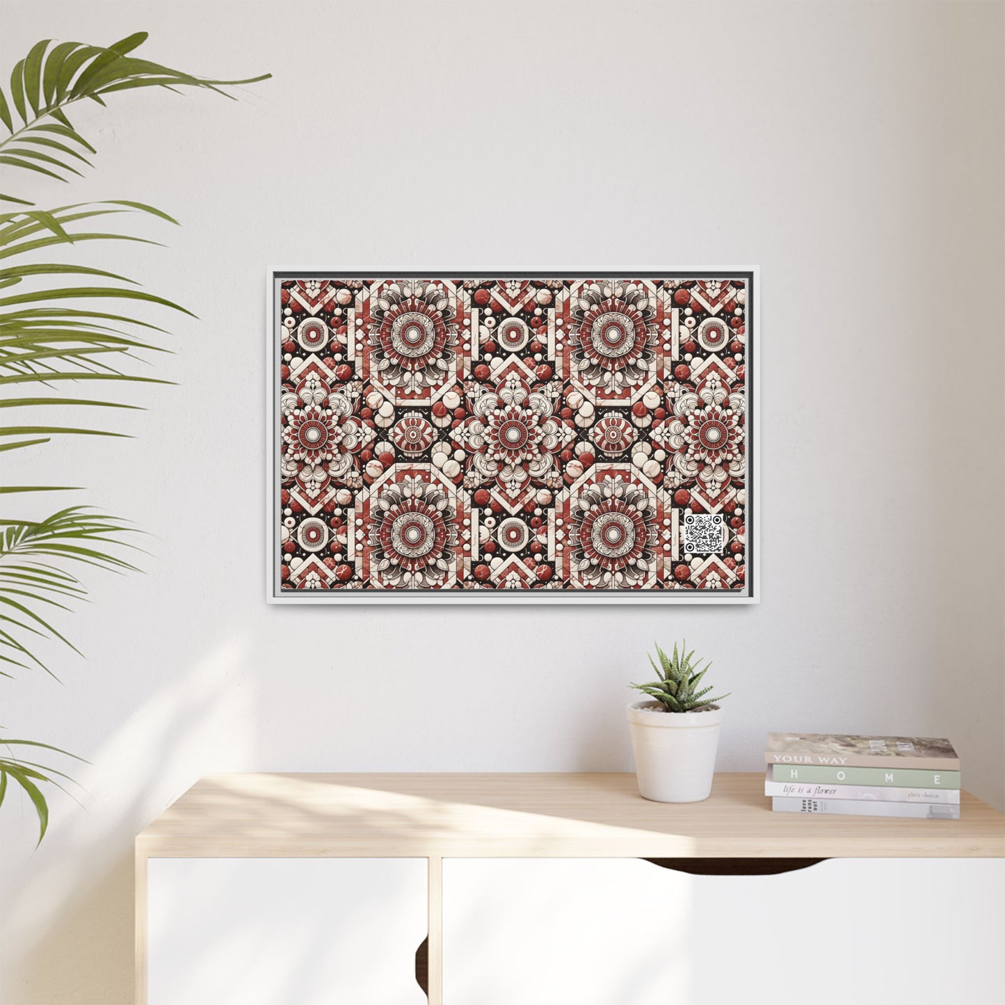 Neo Jomon Sculptural Aesthetics Artisanal Streetwear Matte Canvas, Framed (multi-Color) - 8404 Design-55 A