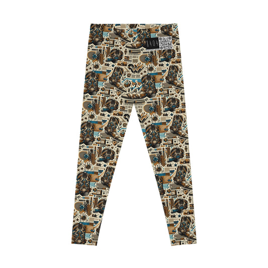 Digital Cowboy Chic Tech-Infused Western Fusion Stretch Leggings - 8404 Design-45