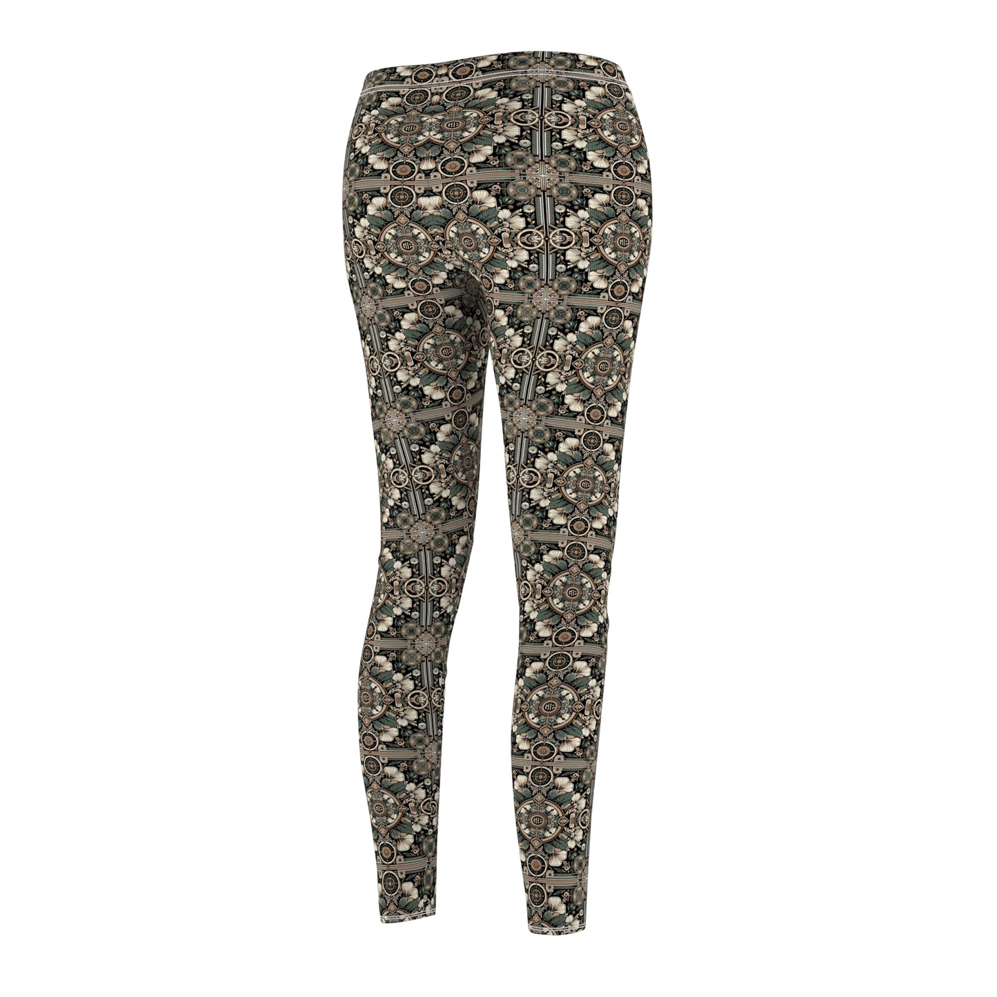 Cyber Garden Party Tech Garden Extravaganza Women's Cut & Sew Casual Leggings - 8404 Design-66