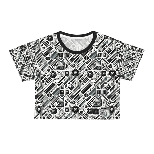 Digital Minimalism Minimalist Tech Crop Tee - 8404 Design-62