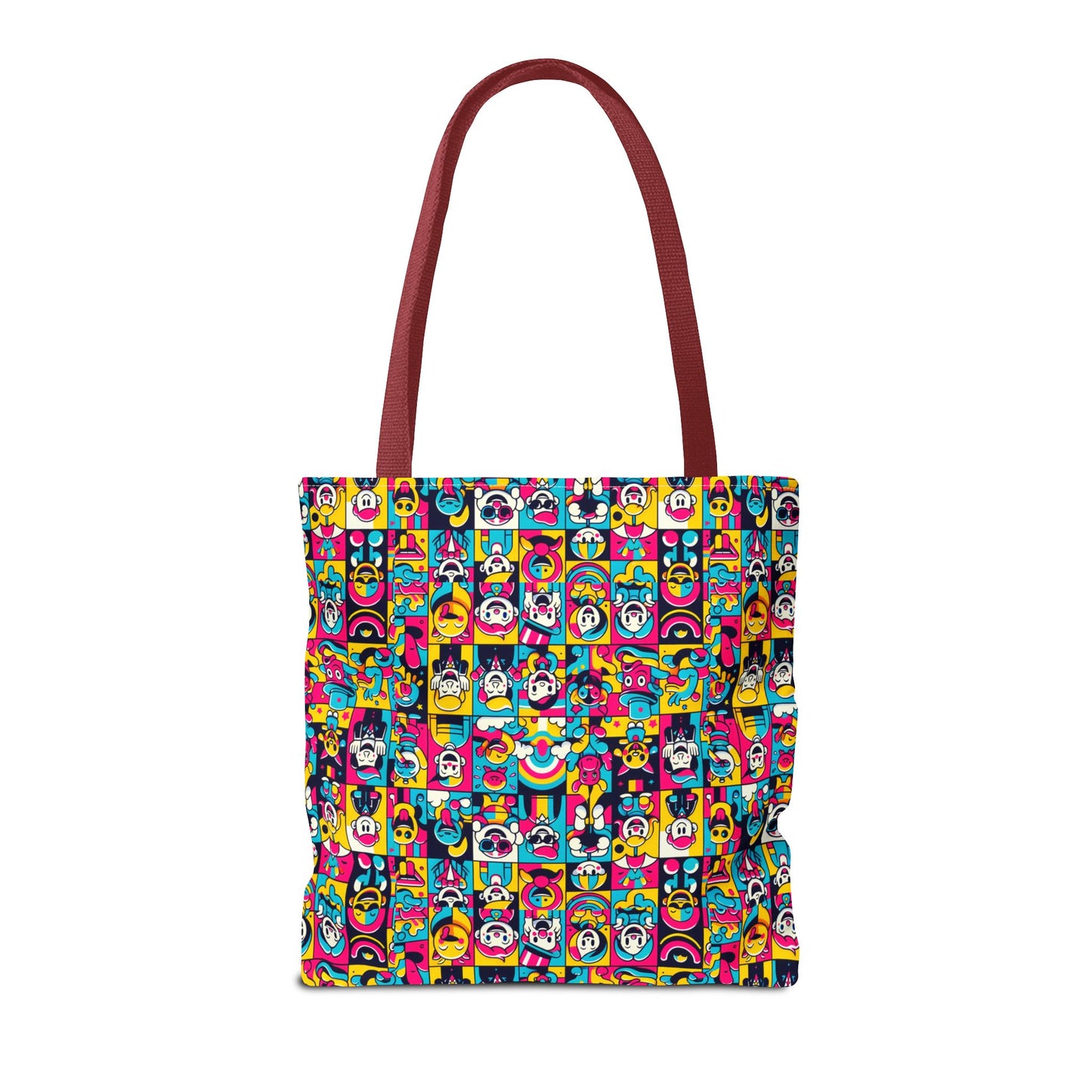 Neon Pop Playful Pop Culture Mashup Tote Bag - 8404 Design-60