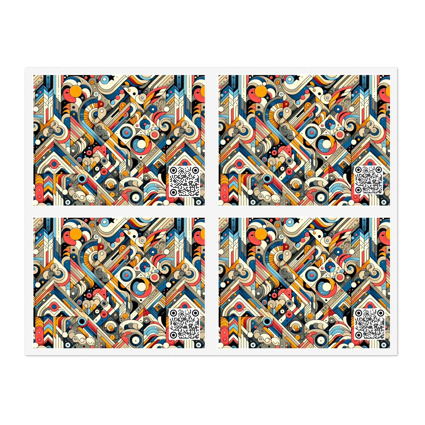 Abstract Graphic Art Modern Artistic Expression Sticker Sheets - 8404 Design-62