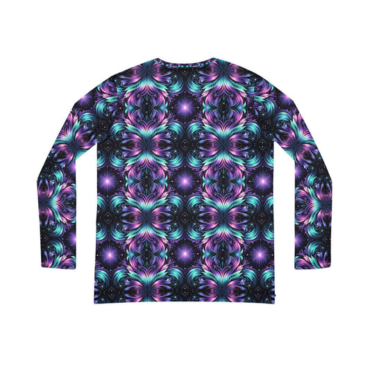 Iridescent Dream Futuristic Tech Women's Long Sleeve V-Neck Shirt - 8404 Design-60