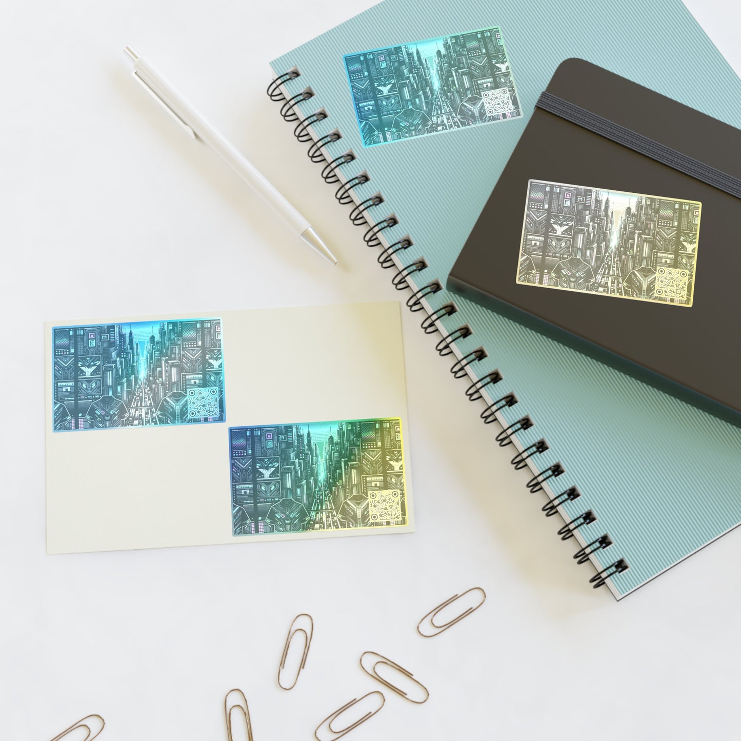 Tech Noir Aesthetics Sleek Tech Streetwear Sticker Sheets - 8404 Design-43