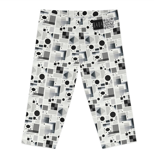 Digital Minimalism Minimalist Tech Women's Capri Leggings - 8404 Design-60