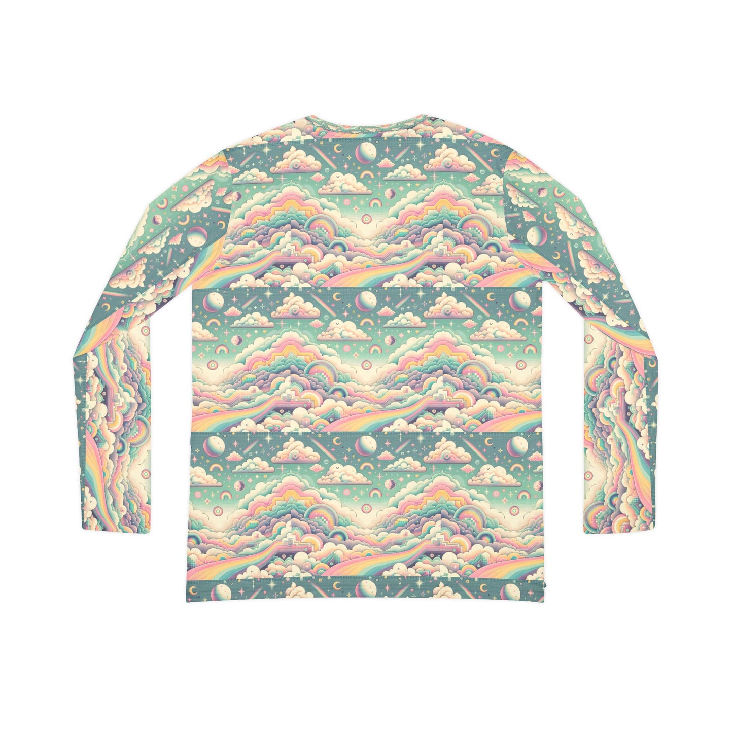 Digital Dreamland Whimsical and Nostalgic Streetwear With a Digital Twist Women's Long Sleeve V-Neck Shirt - 8404 Design-65